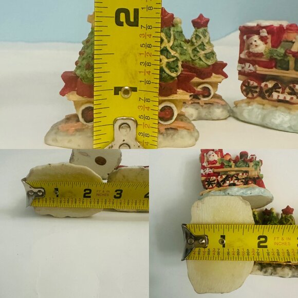 3 Piece Hand Painted Train Set Christmas Holiday Decor - Picture 2 of 11